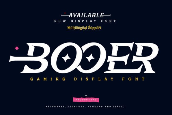 Booer Font: A Modern Display Typeface for Gaming-Inspired Web Design