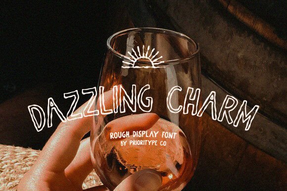 Dazzling Charm: A Display Font That Elevates Real Small Business Branding