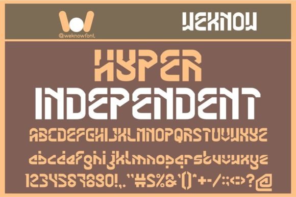 Hyper Independent: A Techno-Scifi Display Font for Digital Branding