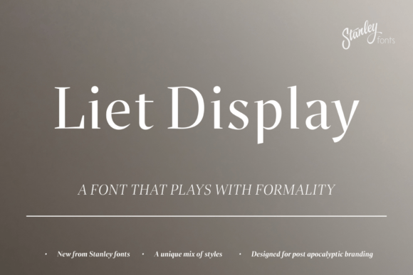 Liet: A Display Font That Defies Easy Categorization
