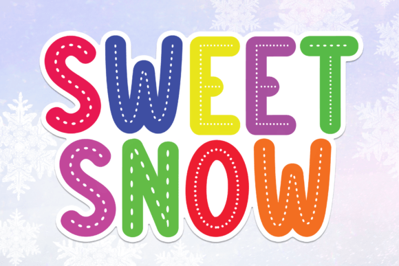Sweet Snow Font: A Playful Display Typeface for Whimsical Branding